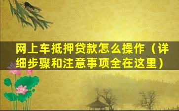 网上车辆融资申请(车辆融资业务管理系统)? (http://www.qacrysj.cn/) 知识问答 第1张