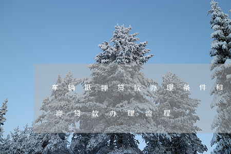 汽车抵押贷款需要什么手续和条件(抵押车辆贷款需要什么)? (http://www.qacrysj.cn/) 知识问答 第1张